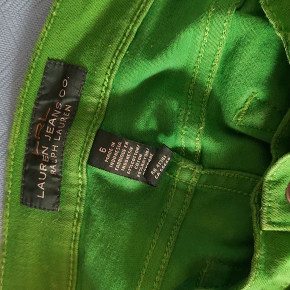 LRL Lauren Jeans Co. Ralph Lauren Green Pants Size 6 - Picture 6 of 8